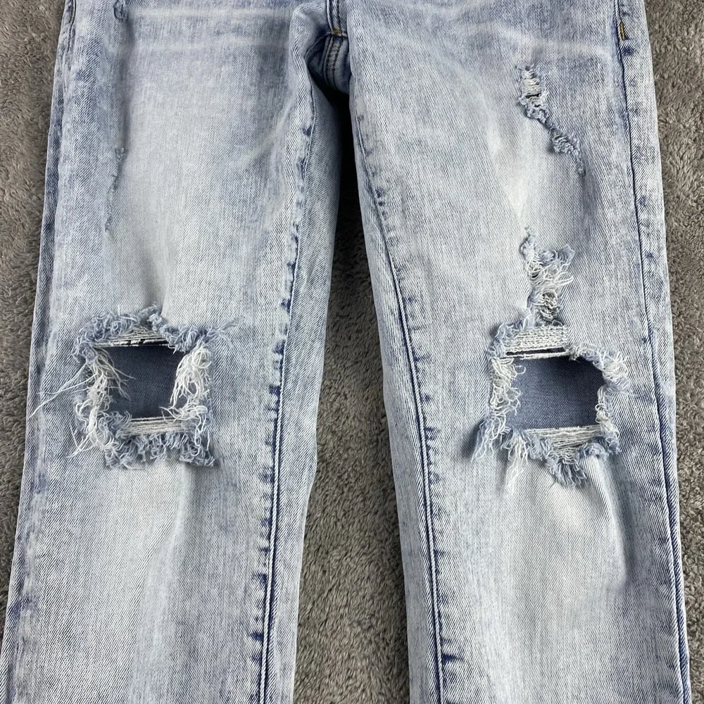 American Eagle Flex Skinny Jeans Mens 30x30 Blue Light Wash Distressed - Picture 4 of 16